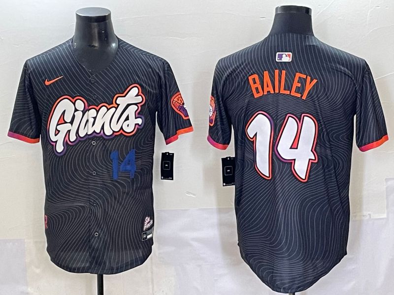 Men 2025 San Francisco Giants #14 Bailey Black Joint Name Nike MLB Jersey style 2->san francisco giants->MLB Jersey